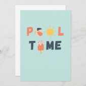 pooltijd. Uitnodigingen en aankondigingen (Voorkant / Achterkant)