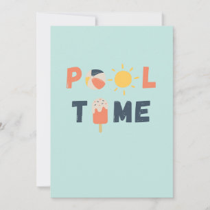 pooltijd. Uitnodigingen en aankondigingen