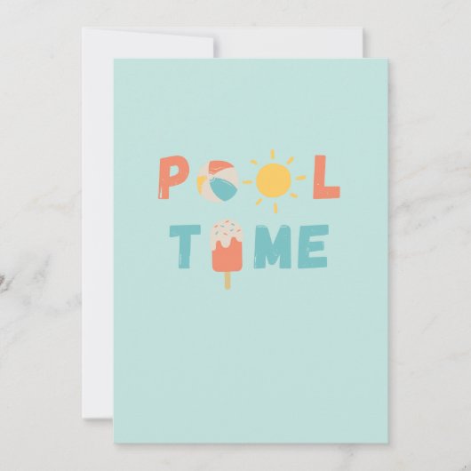 pooltijd. Uitnodigingen en aankondigingen (Voorkant)