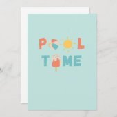 pooltijd. Uitnodigingen en aankondigingen (Voorkant / Achterkant)