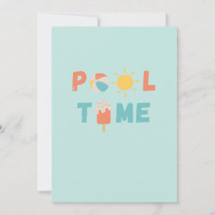 pooltijd. Uitnodigingen en aankondigingen