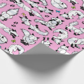 Poolvos op Roze Verpakkend Document Cadeaupapier (Hoek)