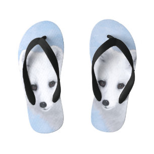 Poolvos Schilderij - Originele Wilde Dieren Kunst Kinder Teenslippers