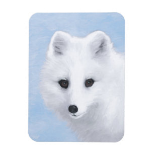 Poolvos Schilderij - Originele Wilde Dieren Kunst Magneet