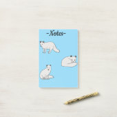 Poolvossen Post-it® Notes (Op bureau)