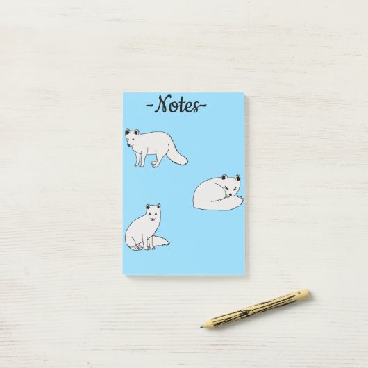 Poolvossen Post-it® Notes (Op bureau)