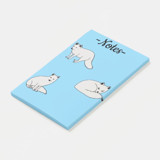 Poolvossen Post-it® Notes (Schuin)
