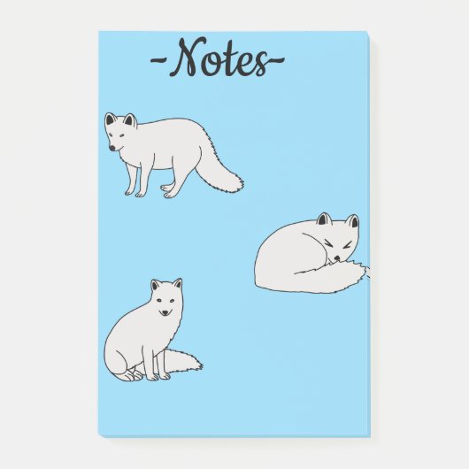 Poolvossen Post-it® Notes (Voorkant)