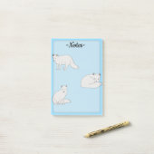 Poolvossen Post-it® Notes (Op bureau)