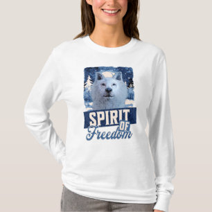 Poolwolf Geest van Vrijheid Natuurontwerp T-shirt