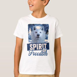 Poolwolf Geest van Vrijheid Natuurontwerp T-shirt