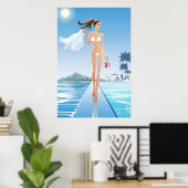 Poolzijbaan Poster (Thuiskantoor)