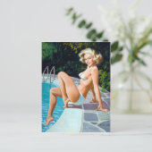 Poolzijkant omhoog briefkaart (Staand voorkant)