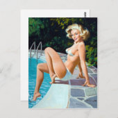 Poolzijkant omhoog briefkaart (Voorkant / Achterkant)