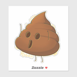 Poooo!!! - Kawaii poep Sticker