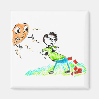 Poop Bricks | Sun-duimen tot Man poopende stenen Magneet