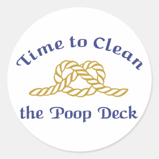 Poop Deck Ronde Sticker (Voorkant)