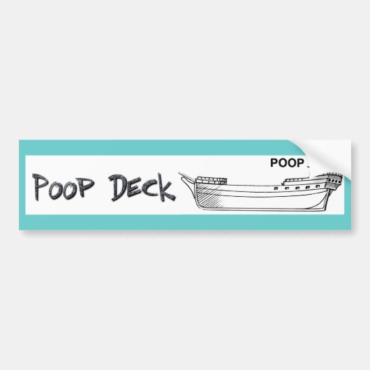 Poop Deck Sticker (Voorkant)