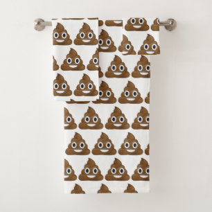 Poop emoji bad handdoek