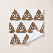 Poop emoji bad handdoek (Wasdoekje)