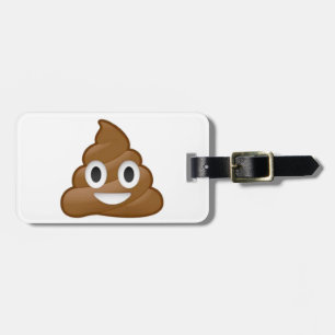 Poop emoji bagagelabel