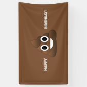Poop Emoji Birthday Banner (Verticaal)