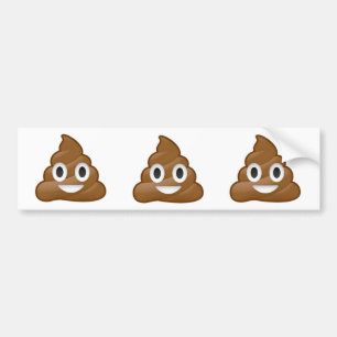 Poop emoji bumpersticker