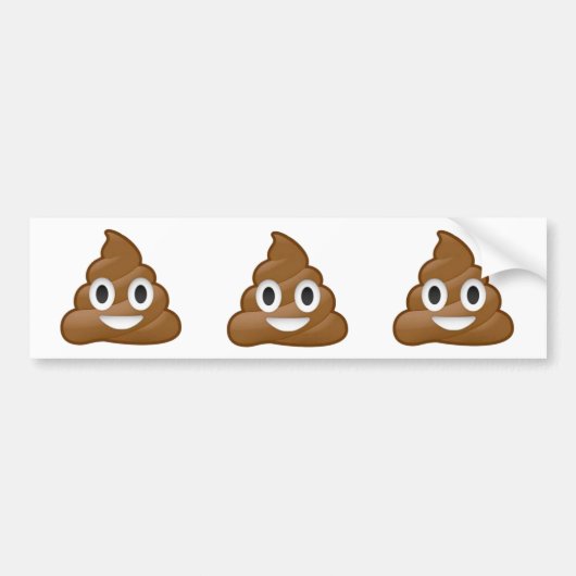 Poop emoji bumpersticker (Voorkant)