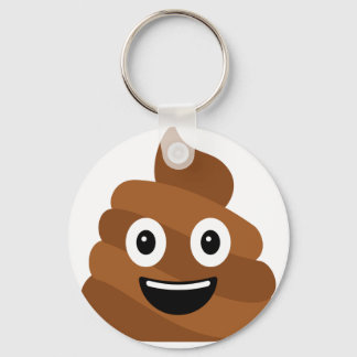 Poop Emoji Button Sleutelhanger