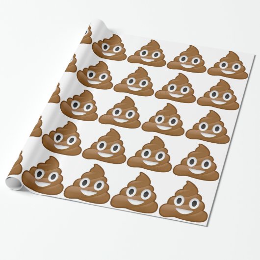 Poop emoji cadeaupapier (Uitgerold)