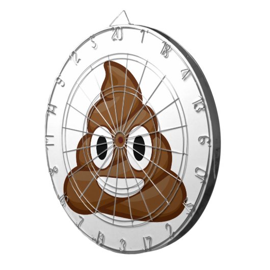 poop emoji dartbord (Voorkant Rechts)