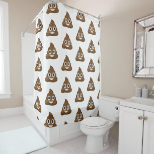 Poop emoji douchegordijn