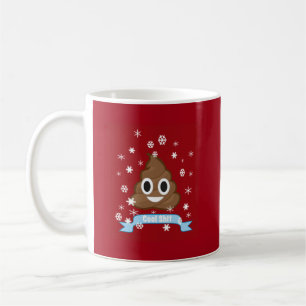 Poop Emoji Funny-Mok voor kerstmis Koffiemok