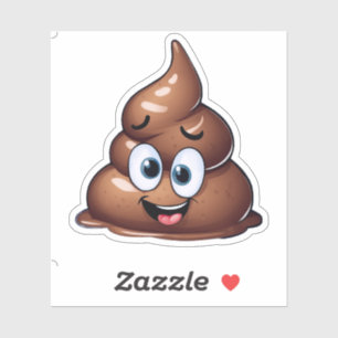 Poop Emoji Funny Sticker