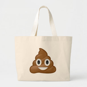 Poop emoji grote tote bag