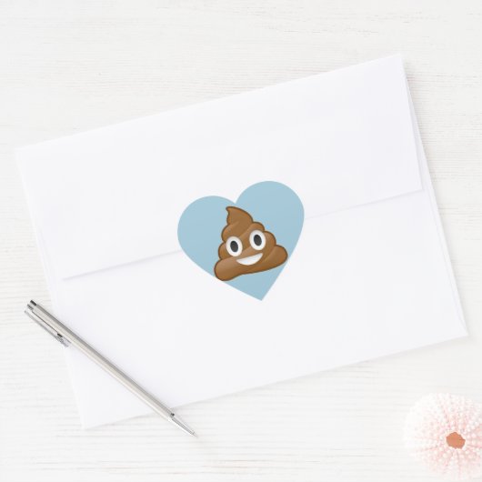 Poop emoji hart sticker (Envelop)