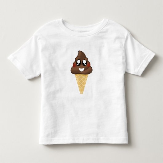 Poop Emoji Ice Cream Cone T-shirt (Voorkant)