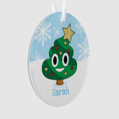Poop Emoji Kerstversiering Ornament (voorkant)