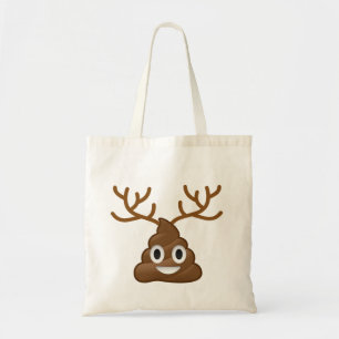 Poop Emoji met Antlers Tote Bag