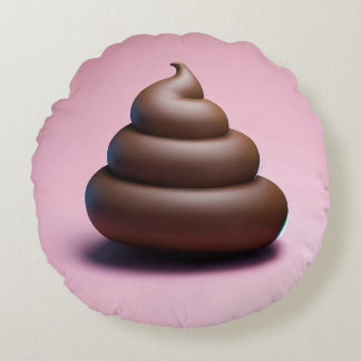 Poop Emoji Rond Kussen