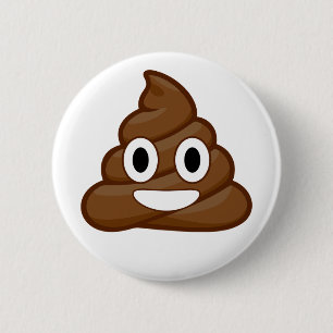 poop emoji ronde button 5,7 cm