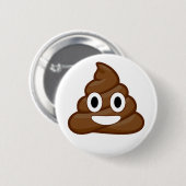 poop emoji ronde button 5,7 cm (Voorkant /achterkant)