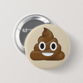 Poop Emoji Ronde Button 5,7 Cm (Voorkant /achterkant)