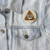 Poop Emoji Ronde Button 5,7 Cm (In situ)