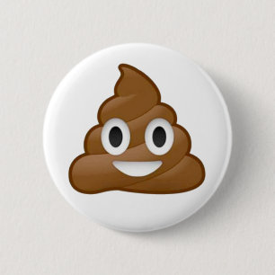 Poop emoji ronde button 5,7 cm