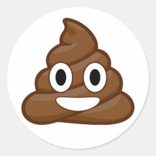 poop emoji ronde sticker