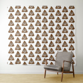 Poop emoji tapestry wandkleed
