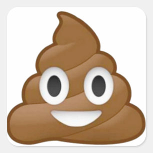 Poop emoji vierkante sticker