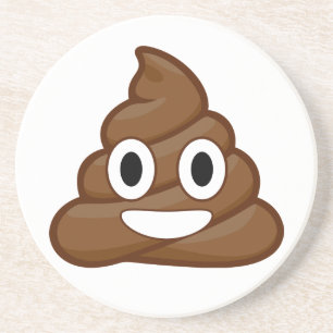 poop emoji zandsteen onderzetter