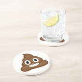 poop emoji zandsteen onderzetter (Zijkant)